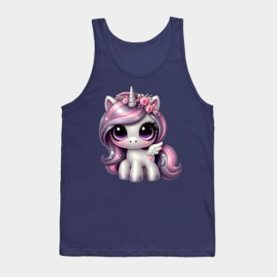 Pink glitter pony unicorn Tank Top